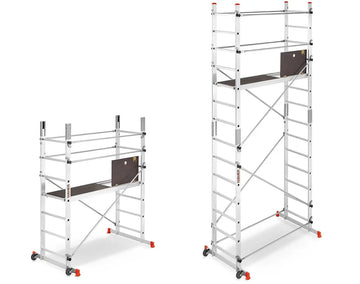 פיגום סולמות מודולרי חצי מקצועי גובה עבודה 4.7 מ - 0