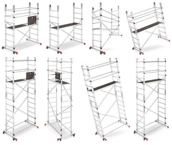 פיגום סולמות מודולרי חצי מקצועי גובה עבודה 4.7 מ
