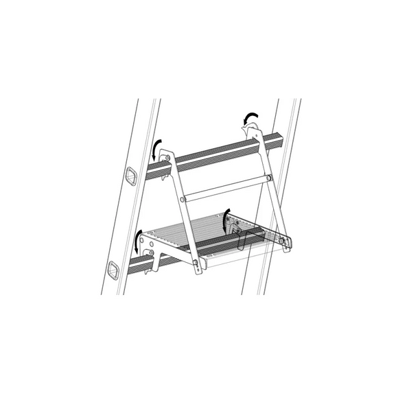 משטח דריכה נשלף לסולם